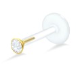 Small Stone Labret Silver LA-179